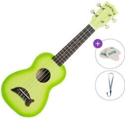 Ukulele soprano Kala Makala Dolphin Basic SET Green Apple Burst Ukulele soprano
