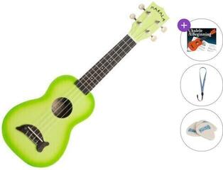 Soprano Ukulele Kala Makala Dolphin Standard SET Green Apple Burst Soprano Ukulele