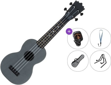 Sopran ukulele Pasadena WU-21G1-BK Premium SET Gray Sopran ukulele - 1