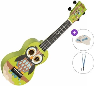 Sopran ukulele Mahalo MA1WL Art Series Basic SET Owl Sopran ukulele - 1