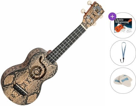 Soprano Ukulele Mahalo MA1PY Art II Series Standard SET Python Soprano Ukulele - 1