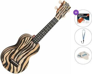 Ukulele soprano Mahalo MA1ZE Art II Series Standard SET Zebra Ukulele soprano