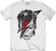 T-shirt David Bowie T-shirt Halftone Flash Face Unisex Blanc L