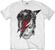 David Bowie T-shirt Halftone Flash Face Unisex White 2XL