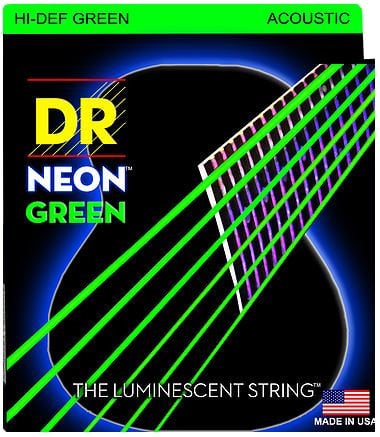 Struny pro akustickou kytaru DR Strings NGA-11 HiDef Neon