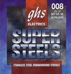 Elektromos gitárhúrok GHS Super Steels 8-38 Elektromos gitárhúrok