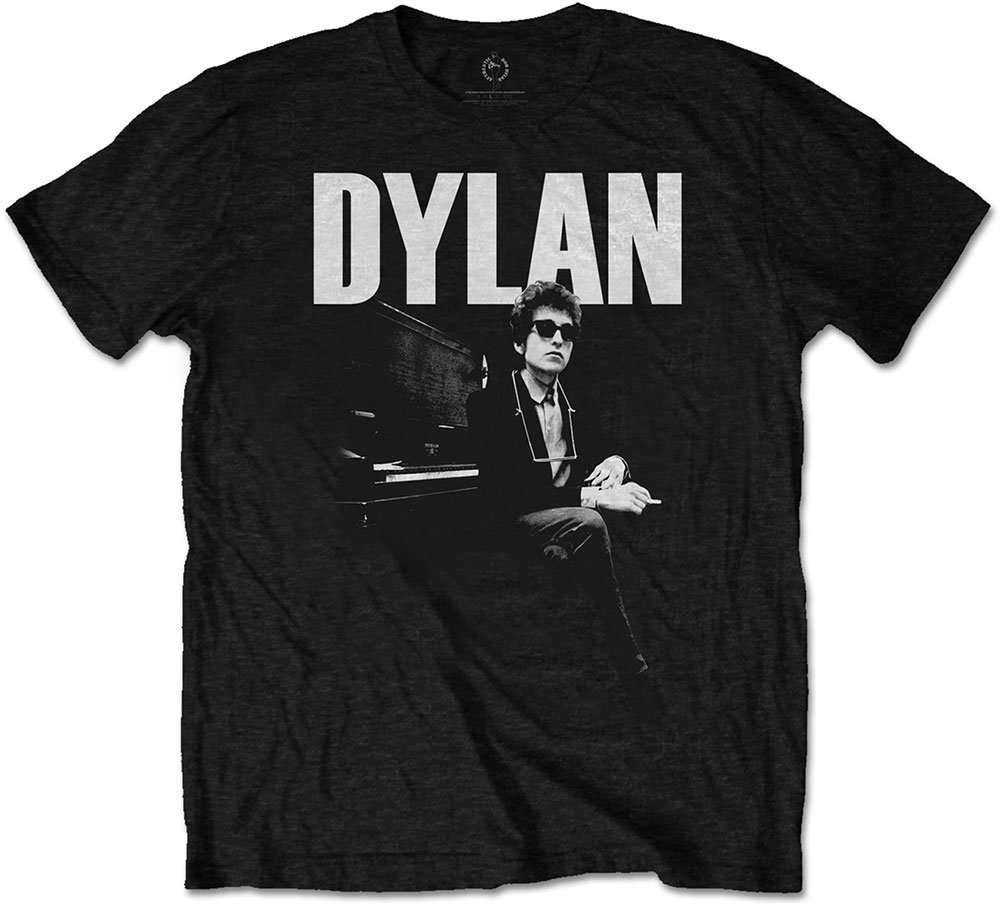 T-Shirt Bob Dylan T-Shirt At Piano Black M