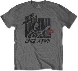 Camiseta de manga corta Bob Marley Catch A Fire World Tour Grey