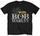 T-Shirt Bob Marley T-Shirt Distressed Logo Black S