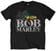T-Shirt Bob Marley T-Shirt Distressed Logo Unisex Black XL