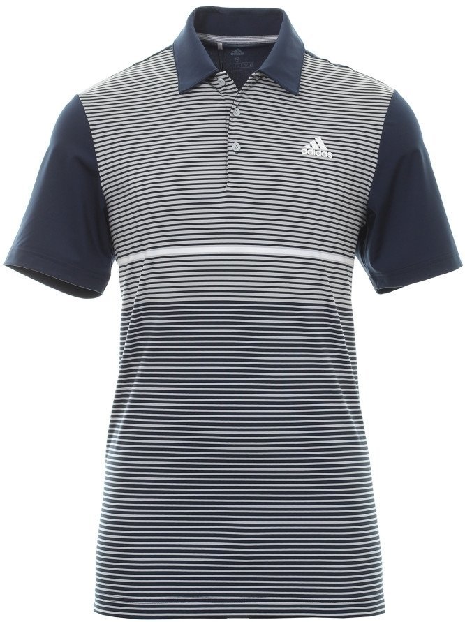 Polo Adidas Ultimate365 Color Block Mens Polo Shirt Collegiate Navy/Grey Two XS