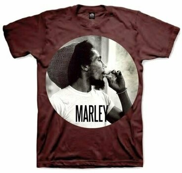 Shirt Bob Marley Shirt Unisex Smokin Circle Unisex Brown L - 1