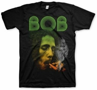 Tričko Bob Marley Tričko Smoking Da Erb Black L - 1