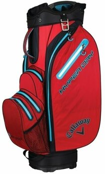 Чантa за голф Callaway Hyper Dry Lite Red/Black/Neon Blue Cart Bag 2018 - 1