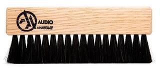 Brosse pour disques LP Audio Anatomy Vinyl Brush And Goat Hair Oak Wood Black Brosser