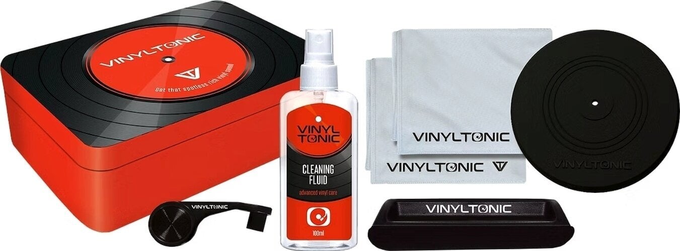 Kits de nettoyage pour disques LP Vinyl Tonic Vinyl Cleaning Kit In Tin Kit de nettoyage pour disques LP 100 ml