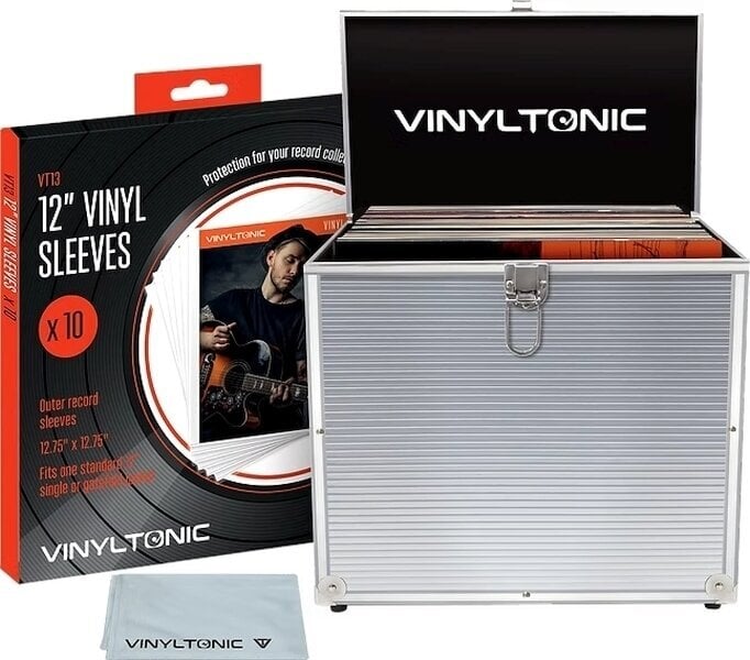 Kauamängivate plaatide kott/karp Vinyl Tonic 40 Record LP Storage Kohver (12" Vinyl) Silver