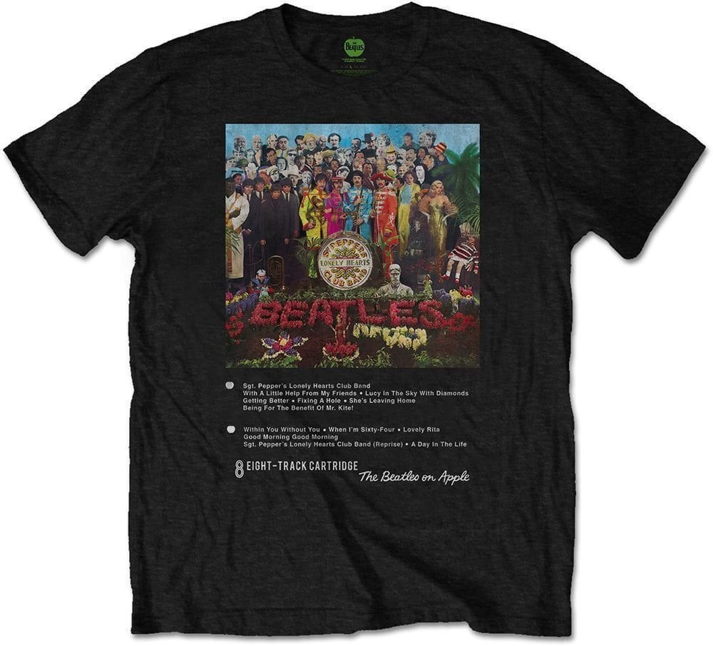 T-Shirt The Beatles T-Shirt Sgt Pepper 8 Track Schwarz S