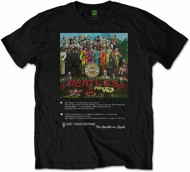 T-Shirt The Beatles T-Shirt Sgt Pepper 8 Track Unisex Schwarz S - 1