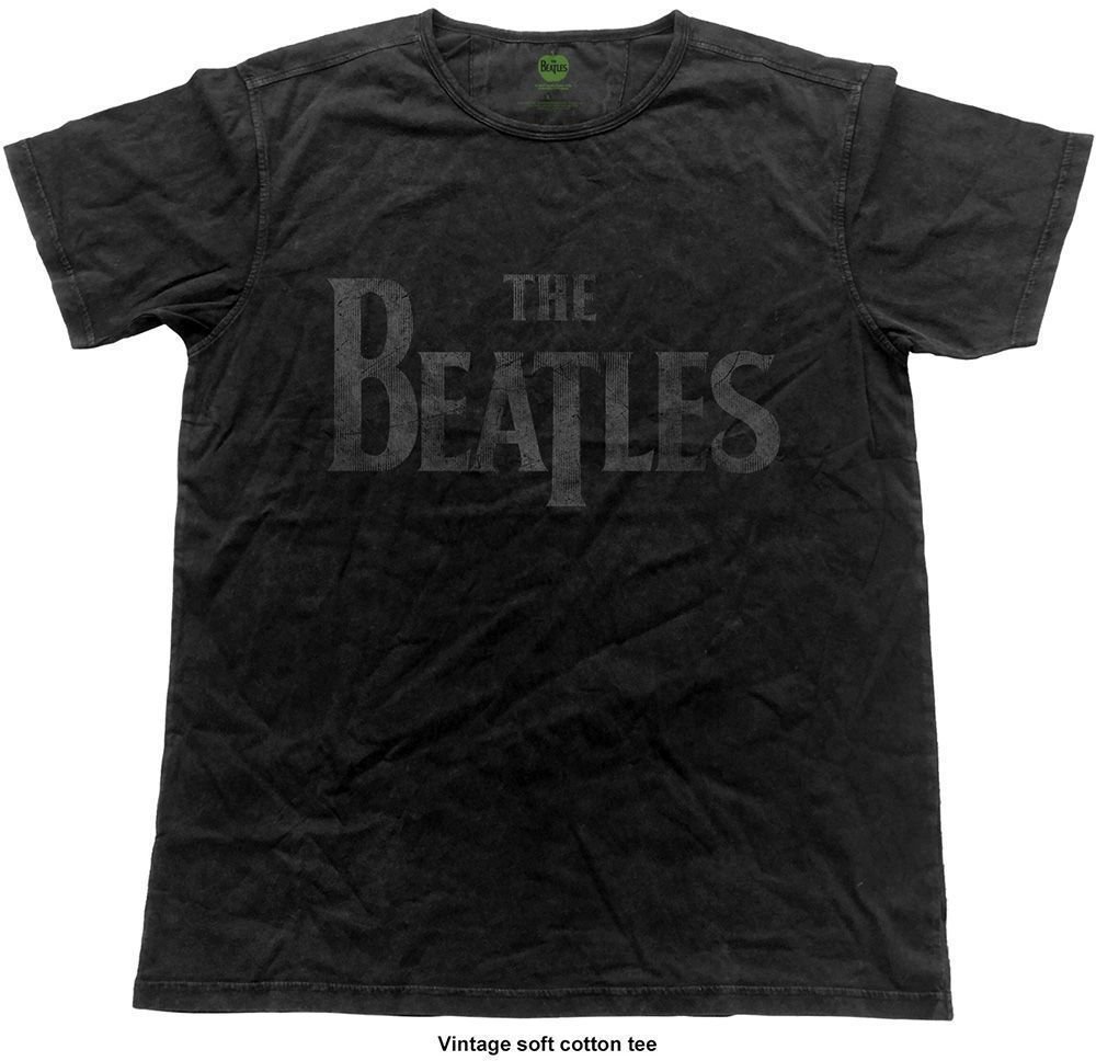 Paita The Beatles Unisex Fashion Tee Logo Vintage Finish L