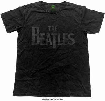 Camiseta de manga corta The Beatles Camiseta de manga corta Logo Vintage Unisex Black M - 1