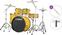 Kit de batería Yamaha RDP2F5MYSET Rydeen Basic SET Mellow Yellow Kit de batería