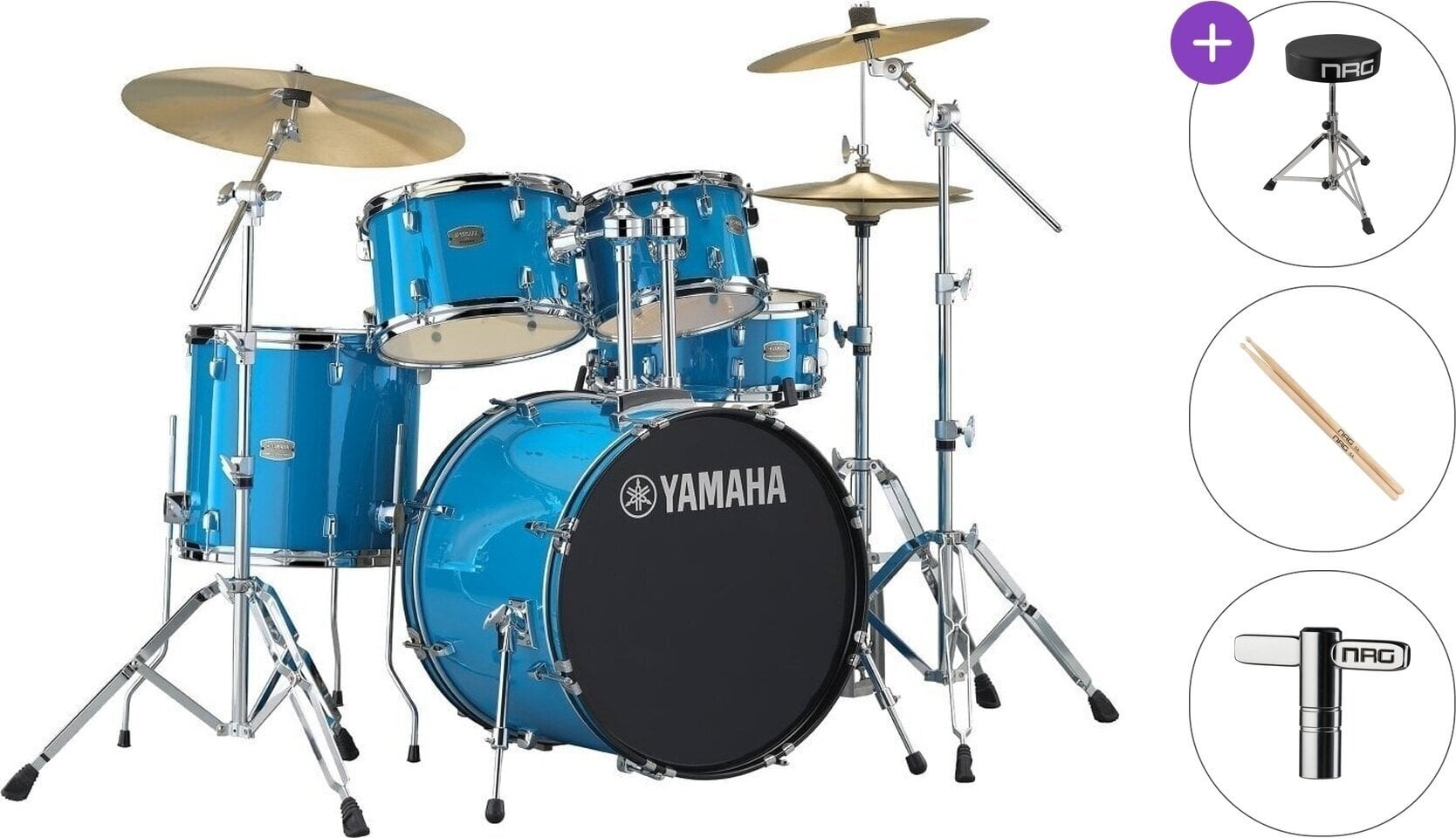 Set de tobe acustice Yamaha RDP0F5SKBSET Rydeen Standard SET Sky Blue Set de tobe acustice