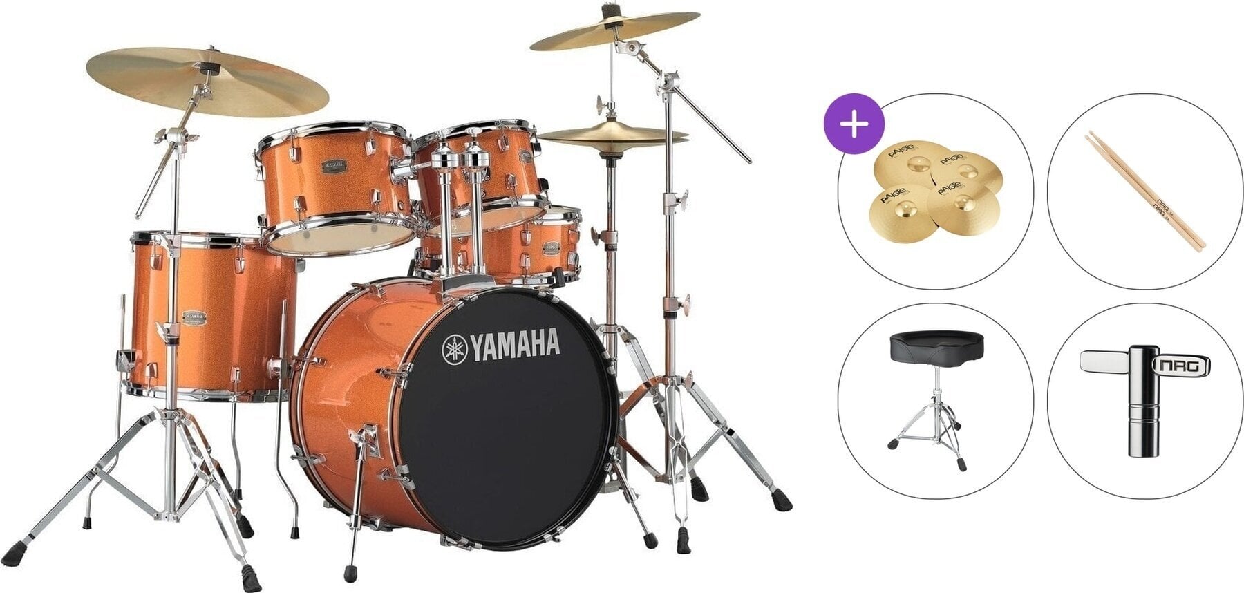 Drumkit Yamaha RDP0F5OGSET Rydeen Premium SET Orange Glitter Drumkit