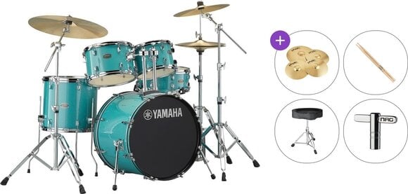 Drumkit Yamaha RDP0F5TGSET Rydeen Premium SET Turquoise Glitter Drumkit - 1