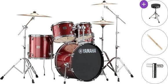 Drumkit Yamaha RDP0F5BGGSET Rydeen Standard SET Burgundy Glitter Drumkit - 1