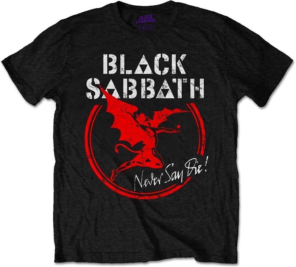 T-shirt Black Sabbath T-shirt Archangel Never Say Die Unisex Noir S