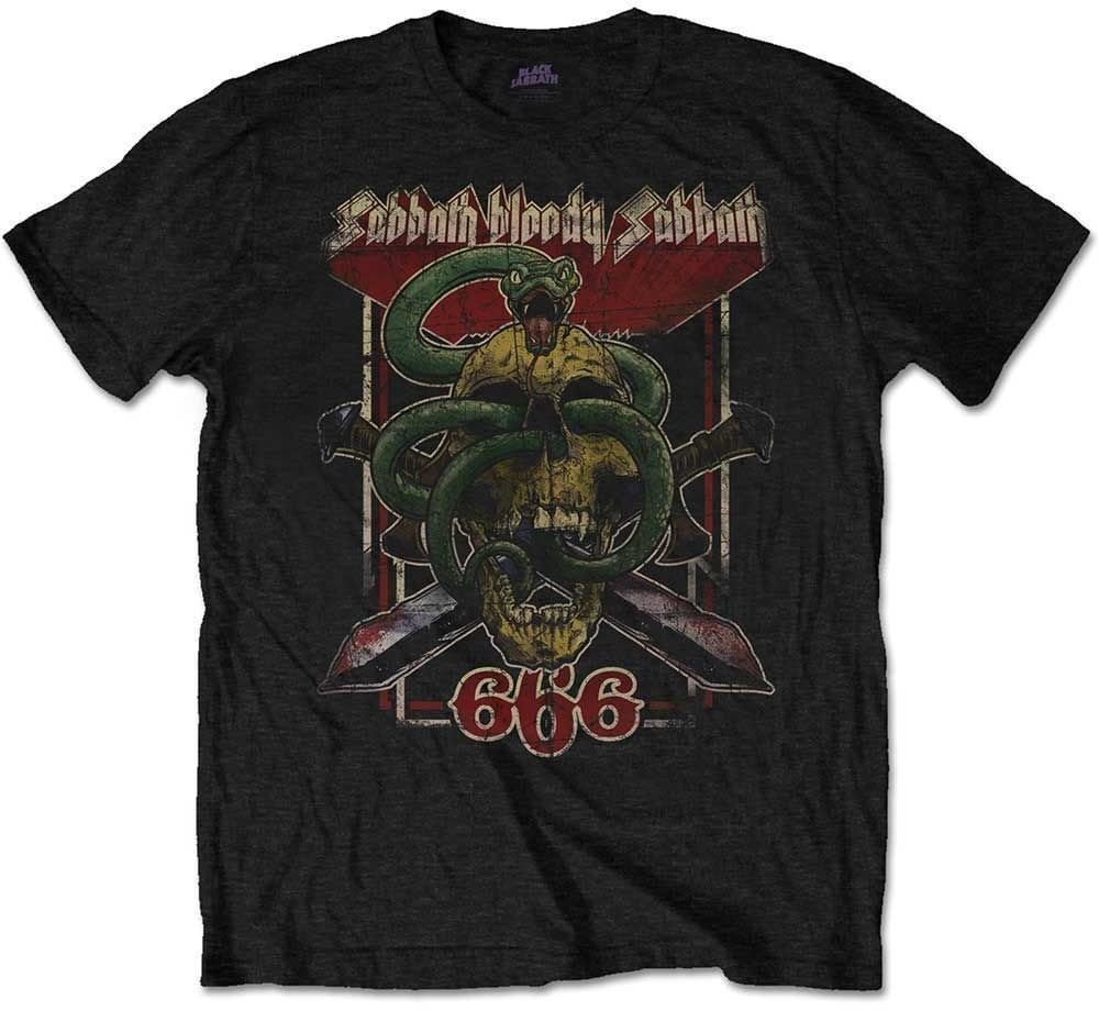 T-Shirt Black Sabbath T-Shirt Bloody Sabbath 666 Unisex Black L