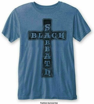 T-shirt Black Sabbath T-shirt Vintage Cross Bleu S - 1