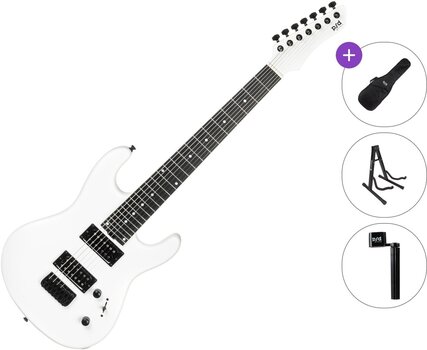 7-string Electric Guitar PSD Guitars SPS-1007 Basic SET Matte White 7-string Electric Guitar - 1