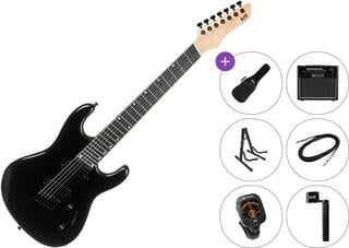 Multiscale electric guitar PSD Guitars SPS-1007M-F Premium SET Dark Night Black Multiscale electric guitar