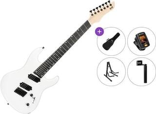 Multiscale electric guitar PSD Guitars SPS-1007F Standard SET White Crystal Multiscale electric guitar