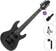 Električna gitara PSD Guitars SPS-1008M-MB Basic SET Matte Black Električna gitara
