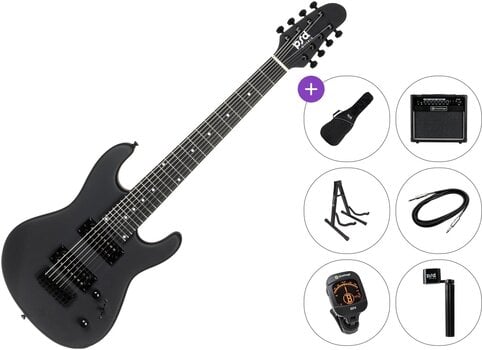 Električna gitara PSD Guitars SPS-1008M-MB Premium SET Matte Black Električna gitara - 1