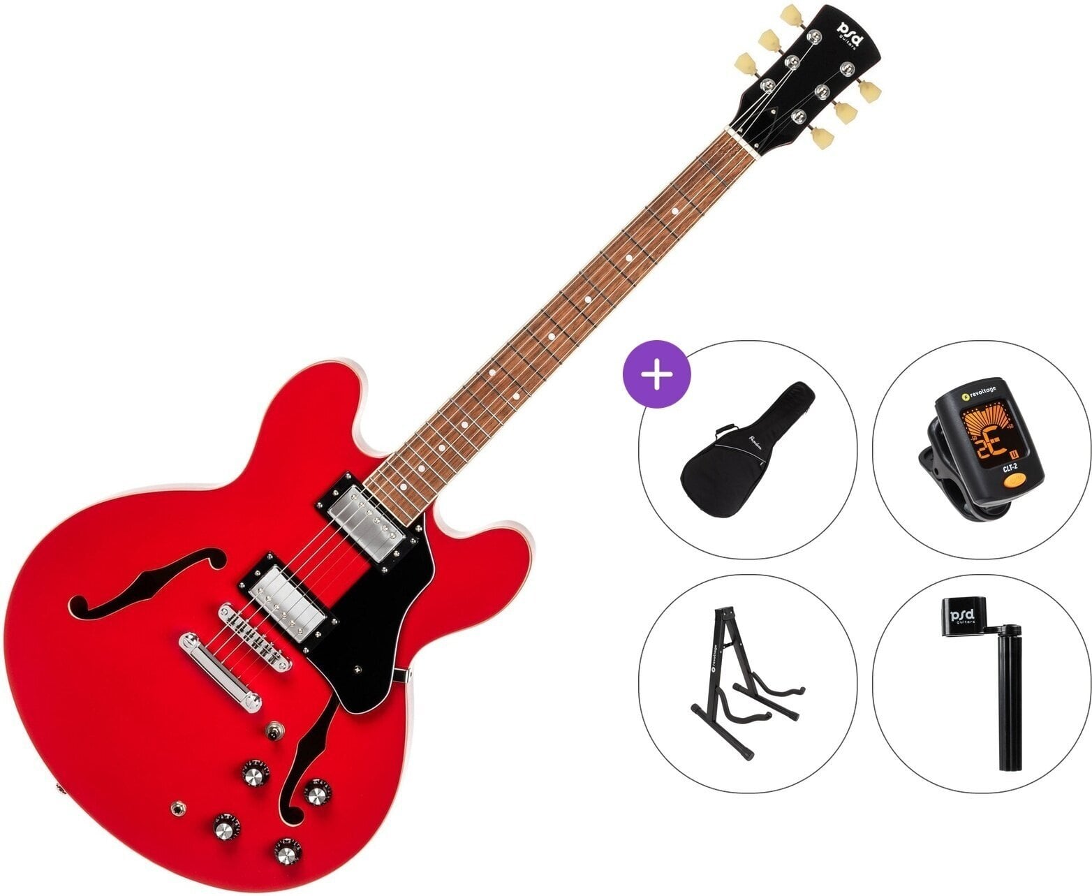 Jazz gitara PSD Guitars SH-100 Standard SET Cherry Red Jazz gitara