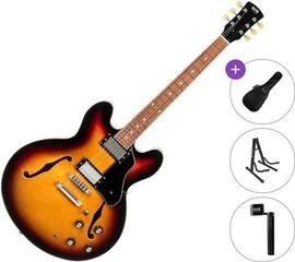 Halvakustisk guitar PSD Guitars SH-100 Basic SET Vintage Sunburst Halvakustisk guitar