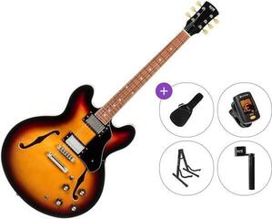 Halvakustisk guitar PSD Guitars SH-100 Standard SET Vintage Sunburst Halvakustisk guitar