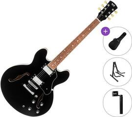 Halvakustisk guitar PSD Guitars SH-100 Basic SET Black Halvakustisk guitar