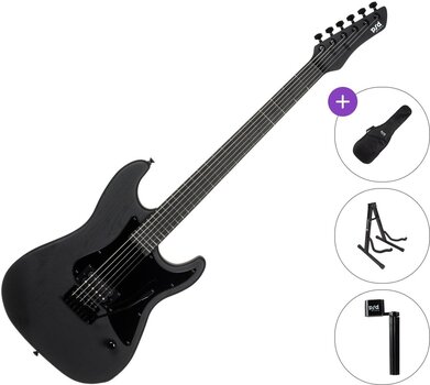 Electric guitar PSD Guitars SPS-100B Basic SET Open Pore Black Electric guitar - 1