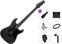 Electric guitar PSD Guitars SPS-100B Premium SET Open Pore Black Electric guitar
