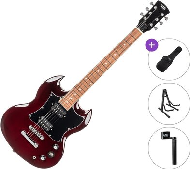 Electric guitar PSD Guitars DCT-100 Basic SET Cherry Red Electric guitar - 1