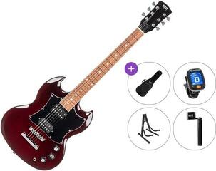 Elektriskā ģitāra PSD Guitars DCT-100 Standard SET Cherry Red Elektriskā ģitāra