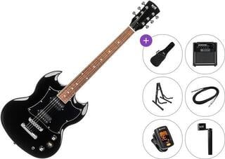 Electric guitar PSD Guitars DCT-100 Premium SET Black Electric guitar