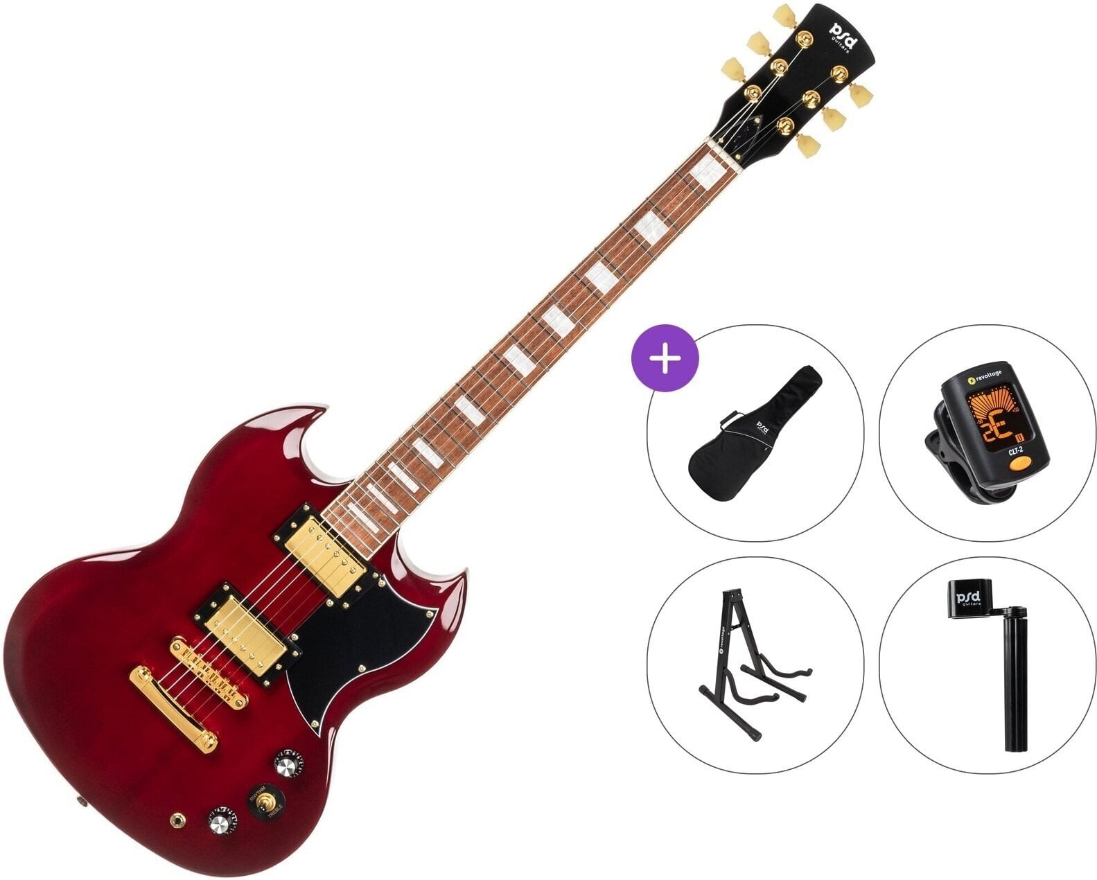 Električna gitara PSD Guitars DCT-150 Standard SET Cherry Red Električna gitara