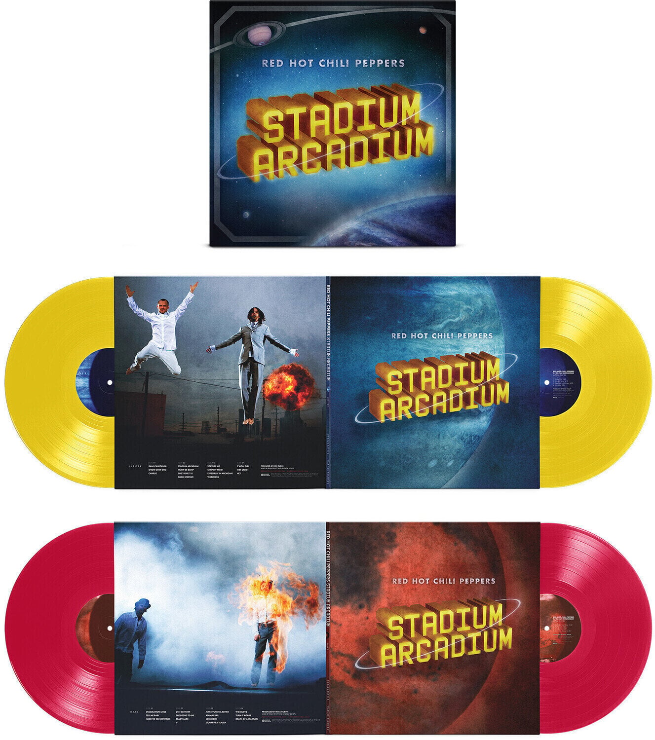 Hanglemez Red Hot Chili Peppers - Stadium Arcadium (20th Anniversary/Limited Edition) (Box Set) (Yellow/Red Coloured) (140 g) (4 LP)