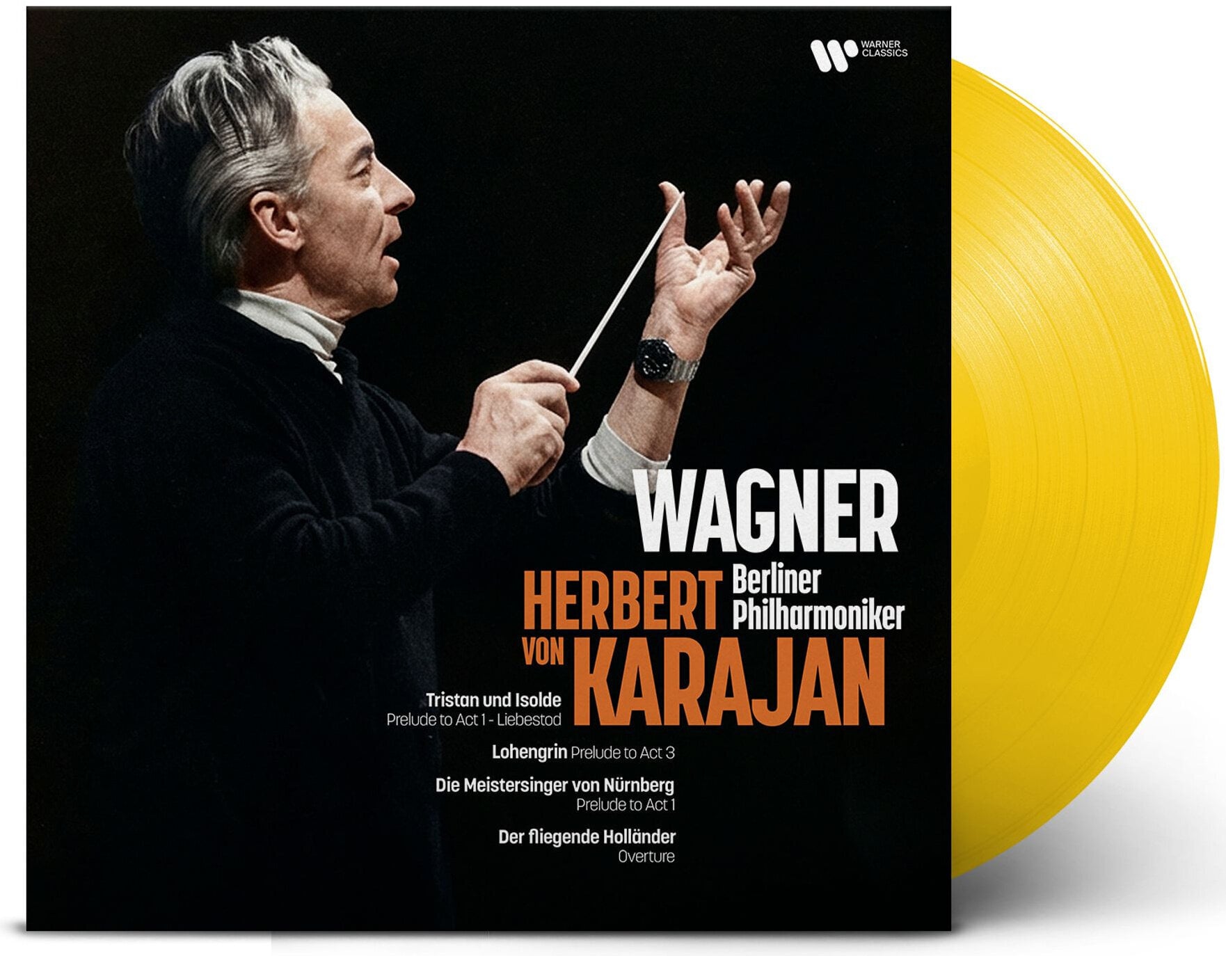 Vinyl Record Herbert von Karajan - Wagner: Overture & Preludes (Reissue) (Limited Edition) (ReVinyl) (Yellow Coloured) (LP)